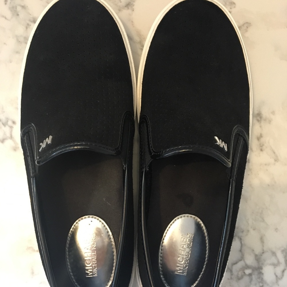 Michael Kors perforated leather black shoes